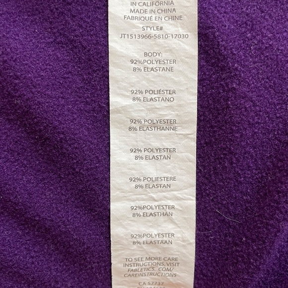 Fabletics Purple Sweatshirt - Picture 4 of 5